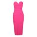 Verve 2025 Summer Women's Strapless Sleeveless Backless Rose Red Split Long Dress_ecoleips.com