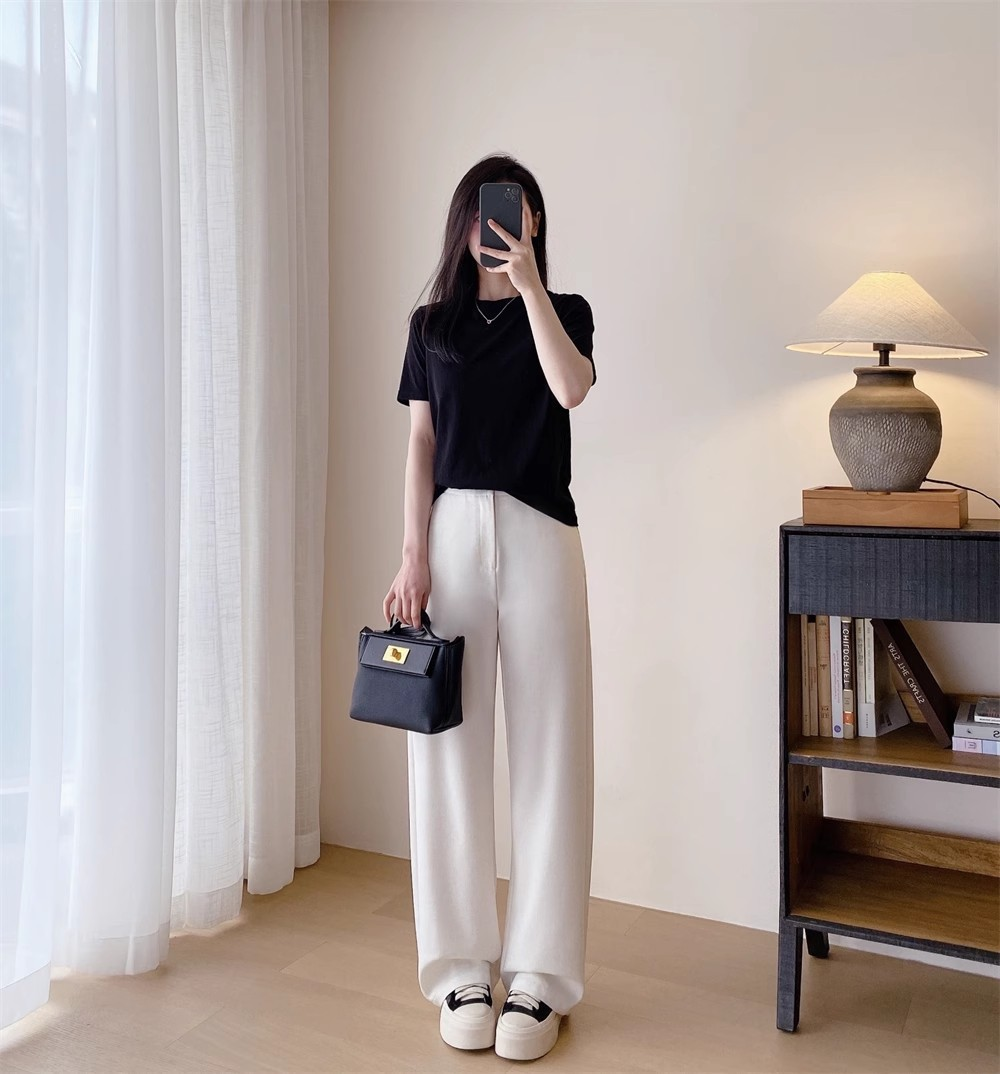 Suitable For All Seasons King 2024 French Rain Dew Cotton Linen Women's Casual Draped Banana Wide-leg Long Pants Women_ecoleips.com