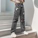 New Women's Ripped Street Jeans Pants Fashion Street Jeans_ecoleips.com
