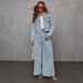 Women's Denim Jacket & Pants Set - Relaxed Fit Casual Streetwear Outfit For Spring (S/M/L/XL)_ecoleips.com