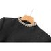 Women's Clothing Women's Style High Neck Beaded Dress Elegant Slim Fit Waist Cinching Style Spring For Formal & Casual_ecoleips.com