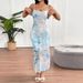AD185 Cross-border Pure Desire Waist-Cinching Mesh Printed Strapless Backless Spring/Summer Lightweight Bodycon_ecoleips.com
