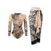 Women's Clothing One Piece Swimsuit Conservative Belly Covering Bikini With Beach Skirt Chiffon Wrap Hot Spring Swimwear For Women_ecoleips.com