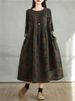 Cotton Vintage Print Floral Dresses 2026 Women Spring Autumn Casual Loose Long Sleeve Dress Femme Robe Vestidos Elegant Clothing_ecoleips.com