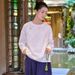 Verve 2025 Cotton Clothing Spring Summer New Chinese Style Linen Blouse Women's Hand-sewn Button Shirt_ecoleips.com