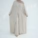 Women's Clothing Elegant Casual Long Sleeve Round Neck A-Line Dress With Princess Sleeves - Breathable Polyester Blend, White/Beige/Camel, S/M/L/XL_ecoleips.com
