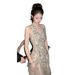 Women's Sexy Halter Neck Sequined Gown Light Luxury Birthday Party Dress French Heiress Style Wedding Party Wear New_ecoleips.com