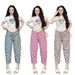 Women's Summer Casual Heart Print Two Piece Set Wide Leg Pants Bow Detail Plaid Short Sleeved Top Cute Fashion_ecoleips.com