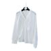 Women's French Style V Neck Pleated White Shirt Loose Slimming Versatile Gentle Design for Commuting_ecoleips.com