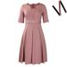Summer Fashionable Elegant Short Sleeved Commuting Dress Solid Color Plus Size African Style Women's Clothing/Dress D3336_ecoleips.com