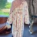 Women's Clothing Modest Abaya Dress Elegant Tulip-Print Abaya Set – Pink Satin Kimono Dress With Floral Pattern, Modest Loose Fit Long Sleeve Maxi_ecoleips.com