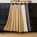 Solid Color High Waist Hollow Out Floral Design Ruffled Trim Full Skirt For Women Autumn Winter Fashion Slimming_ecoleips.com