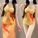 Women's Three Piece Bikini Swimsuit Set with Long Skirt Slim Fit Fashionable Print for Beach Vacation Wholesale_ecoleips.com