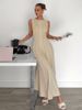 Summer 2026 Women's Sleeveless Pleated Long Dress Elegant Fashionable Casual Thin Material Cross Border Europe & America_ecoleips.com
