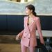girl Girl 2022 Spring And Autumn New Trendy Women's Suit Set Elegant Korean Style Professional OL Interview Formal Waist-Cinching_ecoleips.com