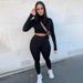 2025 Autumn And Winter New Women's Casual Two-piece Slim Fit Long Sleeve Sports Set_ecoleips.com