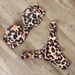 Verve Sexy Leopard Snake Print Underwire Strapless Triangle Bikini Swimsuit For Women_ecoleips.com