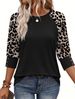 WIHOLL Womens Tops Summer 3/4 Sleeve With Buttons Dressy Casual Blouses Color Block Raglan Outfits Fashion Clothing 2026_ecoleips.com