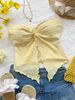 Women's Clothing Tube Top Pure Desire Butterfly Design Navel Baring Sexy Hot Girl Solid Color Women's Vest_ecoleips.com