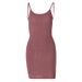 2025 Spring New Women's Fashion Solid Color Slim Fit Knitted Sexy Strap Bodycon Dress Wholesale_ecoleips.com