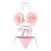 Women's sexy 3D three-dimensional flower split bikini bikini women's swimwear _ecoleips.com