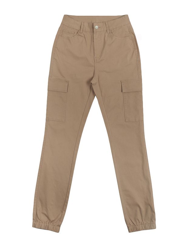 Women's Clothing High Waisted Cargo Jeans, Street Style Cargo Pants_ecoleips.com