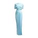 Spring New Women's Shawl Style Pleated Wrap Dress Casual Slim Fit European And American Cross Border 2025_ecoleips.com