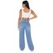 2025 Best-Seller Women's Wide-Leg Straight Ripped Jeans Light Blue High-Waisted Floor-Length Trendy Pants_ecoleips.com