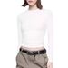 Women's Clothing High End Long Sleeved Tops Hot Girl Outer Wear T Shirt Women's Pullover Round Neck Bottoming Shirt Women's Clothing_ecoleips.com