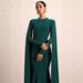 Women's Sleeveless Bodycon Midi Dress, Solid Color High-Slit Stretchy Office & Evening Dress, Elegant Round Neck Cocktail Dress_ecoleips.com