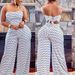 Fashion Women's Polka Dot Print Strapless Jumpsuit Relaxed Everyday Wear Comfortable Feshion_ecoleips.com