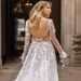 Women's Clothing Spring And Summer New Wedding Dress Sexy Lace Long Sleeved Dress Evening Dress_ecoleips.com