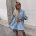 2025 Cross-Border European And American Foreign Trade Russian Women's New Spring Summer Shirt Button Denim Long Sleeve_ecoleips.com