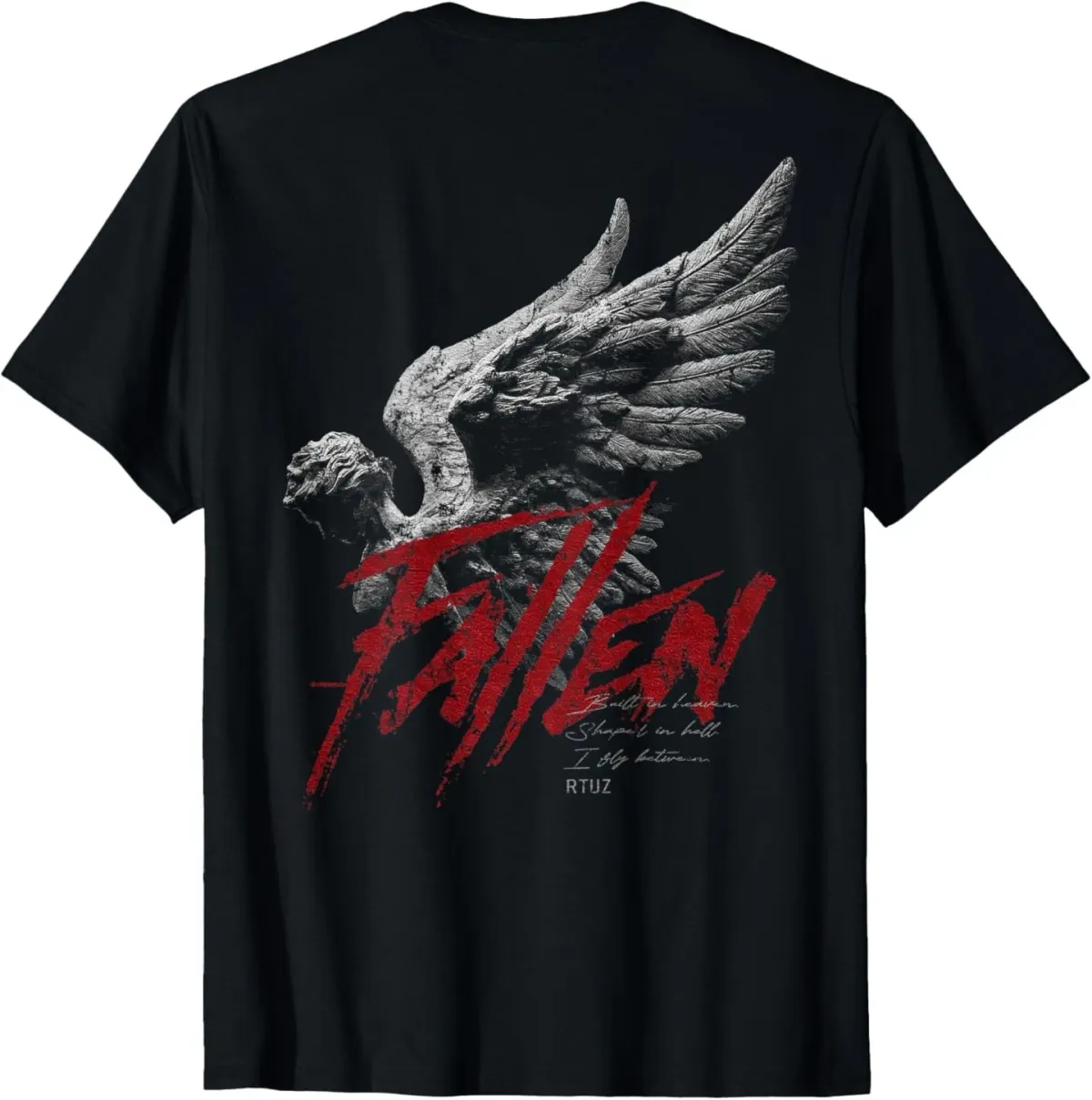 Women's T-Shirts Back Print Y2K Aesthetic Streetwear Fashion Women Men Angel T-Shirt_ecoleips.com
