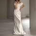 French-style White Off-shoulder Light 2026 New Winter Satin Bride Wedding Reception Banquet Evening Dress For Women_ecoleips.com