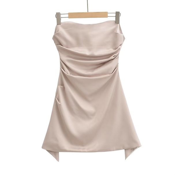 YPFF Trendy Women's Clothing, Design Strapless Slim-fit Short , European And American Style Sexy Fishbone Tube Top_ecoleips.com