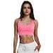 New European American Skin-friendly Nude-feel Sports Bra With Cross-back Design, Shockproof And Supportive_ecoleips.com