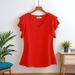 Plus Size Short Sleeve New Chiffon Summer Blouse Women's Versatile Belly Covering Loose Double Layer Stylish Top_ecoleips.com