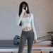 Yoga Outfit Set Spring And Autumn, New Model With Chest Pads, Slimming Waist, Long-sleeved Fitness Top, Pilates Clothing_ecoleips.com