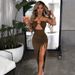 Women's Clothing Halter Neck Long Skirt Sexy Backless Slit Drawstring Slim Dress_ecoleips.com