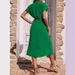 Aria Basics Aria Basics 2024 European And American Cross-Border New Hot Fashion Comfortable Shirt Collar Belt Waist-Cinching Dress For_ecoleips.com