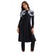 Women's Modest Muslim Swimwear Set – Long Sleeve Rash Guard & Swim Skirt | UPF 50+ Sun Protection, Full Coverage Islamic Swimwear (Black, S-4XL)_ecoleips.com