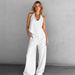Women's Clothing Sleeveless Halter Neck Trousers Casual Suit Summer Fashion New Women's Two Piece Suit_ecoleips.com