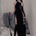 Summer Sexy Slimming Long Dress for Women European And American Style Halter Neck Hollow out Double Slit 2025 New Cross Border_ecoleips.com