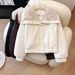 Lamb-Like Faux Shearling Collar PU Leather Jacket - Winter Cozy Oversized Coat For Women, Warm Polyester Filling, Casual & Office Style_ecoleips.com
