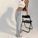 Women's Clothing Women's High-Waisted Casual Straight Leg Pants With Drawstring And Elastic Waist Fashion Long Trousers_ecoleips.com