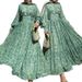 Modest Abaya Dress Elegant High-Neck Wrap Dress With Abstract Print – Polyester Blend A-Line Midi Dress (S-XXL), Modest Workwear_ecoleips.com
