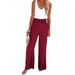Women's Loose Wide Leg Pants Cotton Linen Solid Color Elastic Fit Casual Long Trousers Spring Summer New Arrivals_ecoleips.com