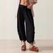 Suitable For All Seasons 2024 Autumn Solid Color New Urban Women's Loose Casual Harem Pants_ecoleips.com