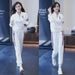 Women's Casual Sportswear Suits Loose Fashionable Trendy Two Piece Set Sweatshirts And Sweatpants Spring Autumn New_ecoleips.com